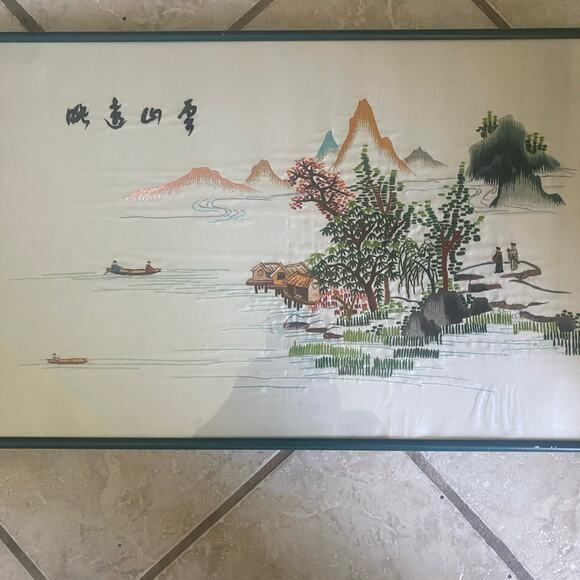 Chinese Embrodery on Silk Picture - Picture 1 of 6